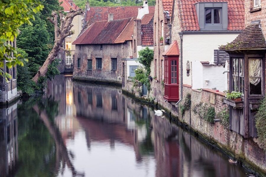 Bruges: Walking Tour, Canal Boat Trip w/Beer Tasting Option - Rozenhoedkaai and Bruges from the water