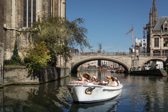 Guided Boat Trip in Ghent - The Great Meat Hall from the water
