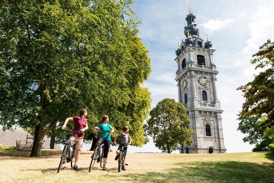 Mons : The Belfry - Inside the visitor centre and Windows of Time