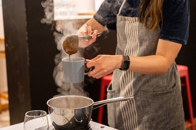 Unique Belgian Chocolate Making Workshop in Bruges - Setting up at a shared chocolatière