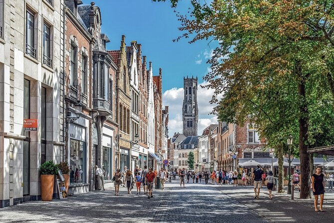 Walking tour of Bruges with boat option and/or beer tasting - Walplein, beer, and medieval house clues